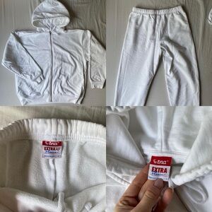 Aritzia tna fleece sweatsuit set